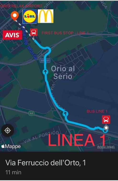 Orio Relax 24H Airport 1 - 3 Minute From Arrival By Bus Bérgamo Exterior foto